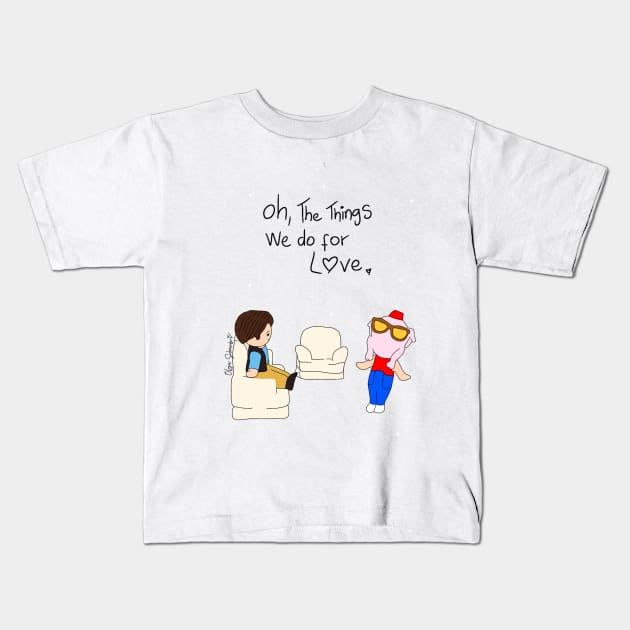 Oh the things we do for love Polly pocket Olga Schembri Kids T-Shirt by Olga Schembri
